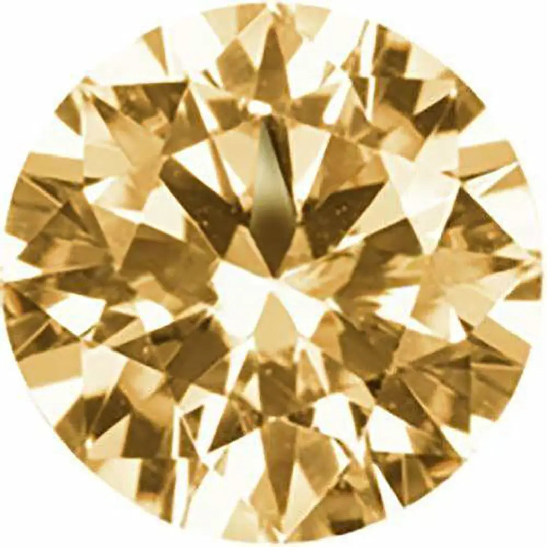 Preciosa Cubic Zirconia Alpha Round Brilliant Cut Champagne - Bluestreak Crystals