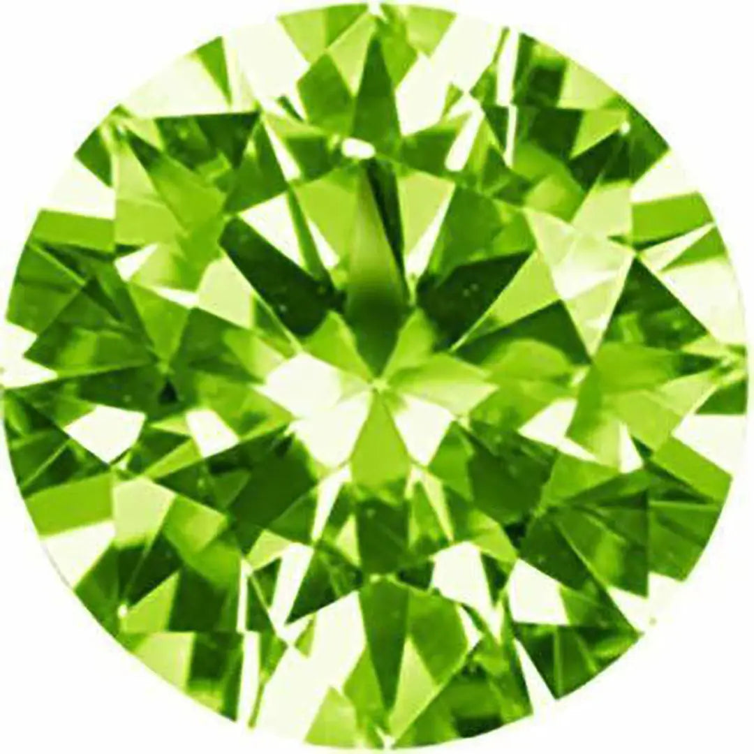 Preciosa Cubic Zirconia Alpha Round Brilliant Cut Olive - Bluestreak Crystals