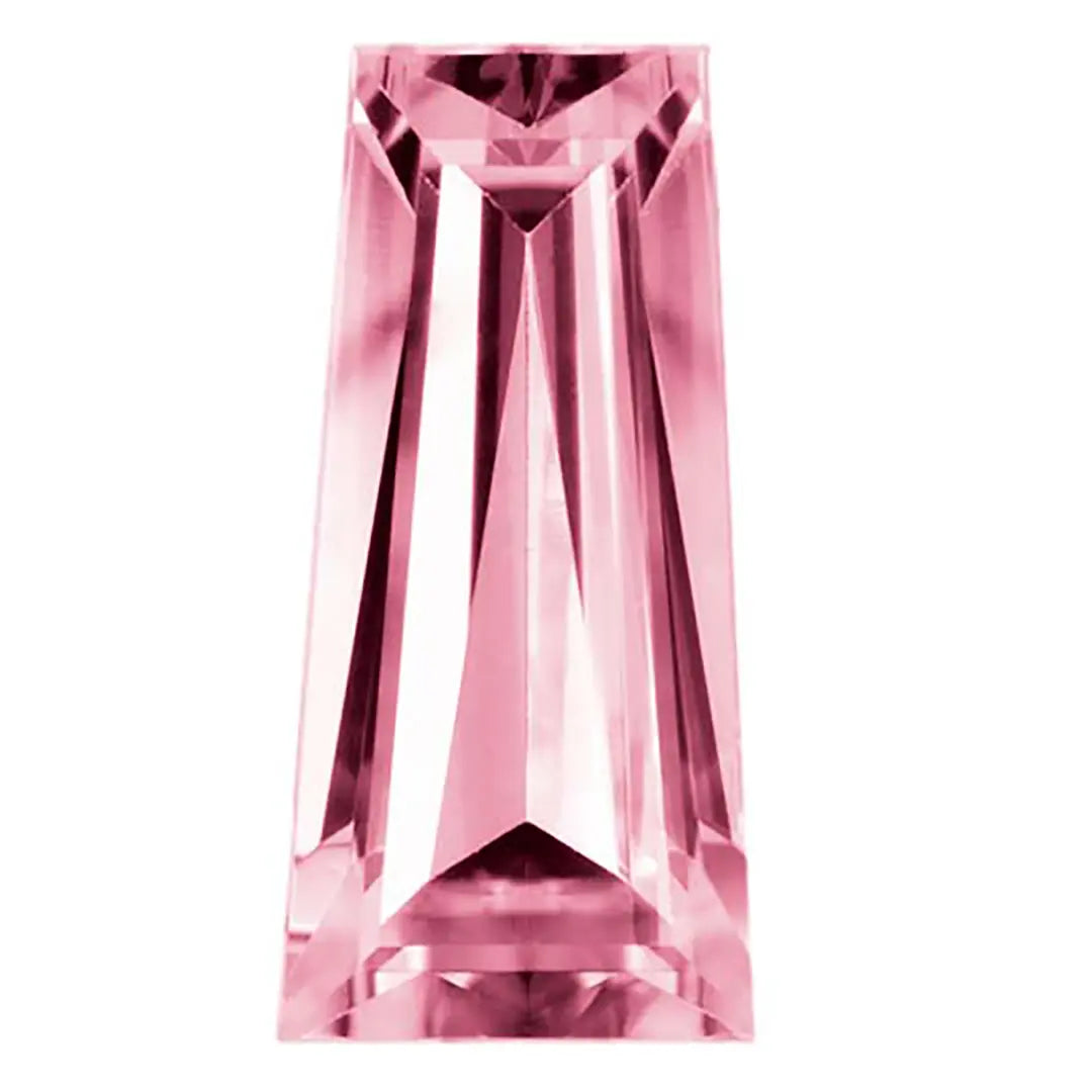 Preciosa Cubic Zirconia Baguette Tapered Cut Pink - Bluestreak Crystals