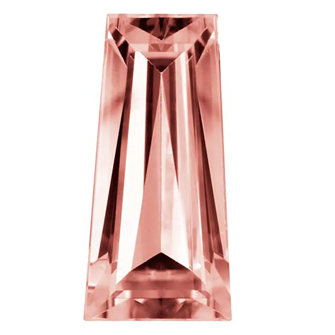 Preciosa Cubic Zirconia Baguette Tapered Cut Rhodolite - Bluestreak Crystals