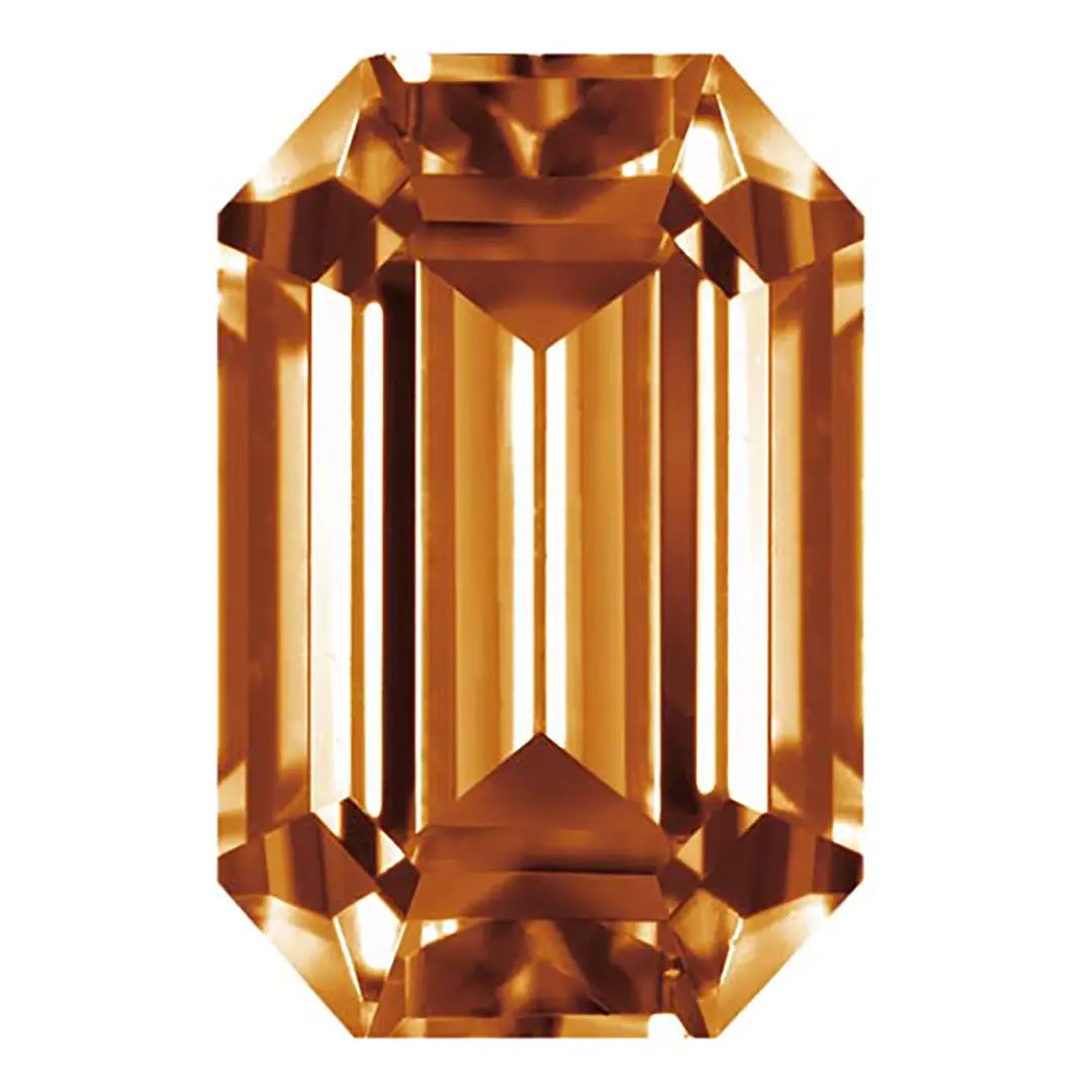Preciosa Cubic Zirconia Octagon Step Cut Brown - Bluestreak Crystals