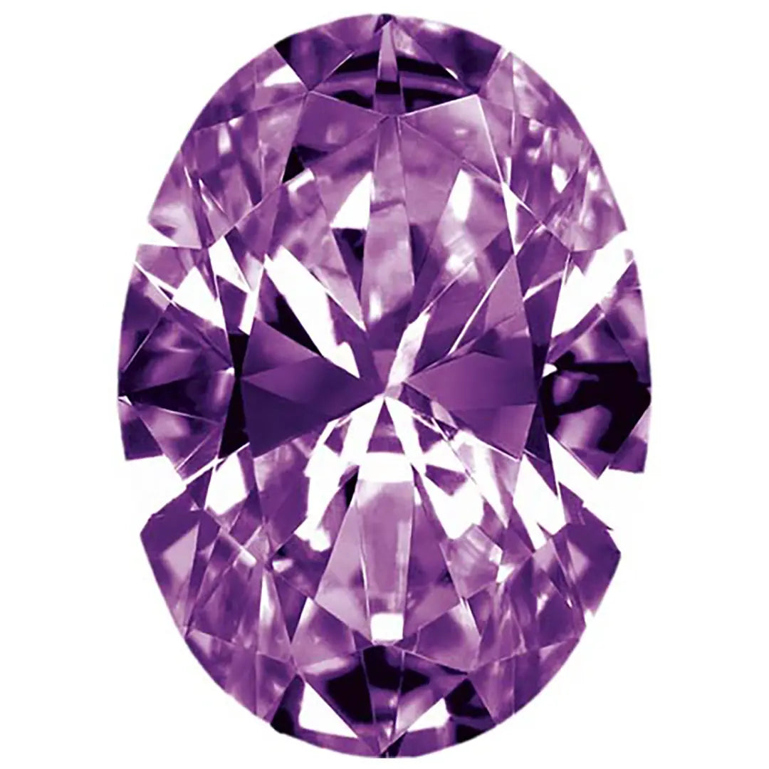 Preciosa Cubic Zirconia Oval Diamond Cut - Amethyst - Bluestreak Crystals