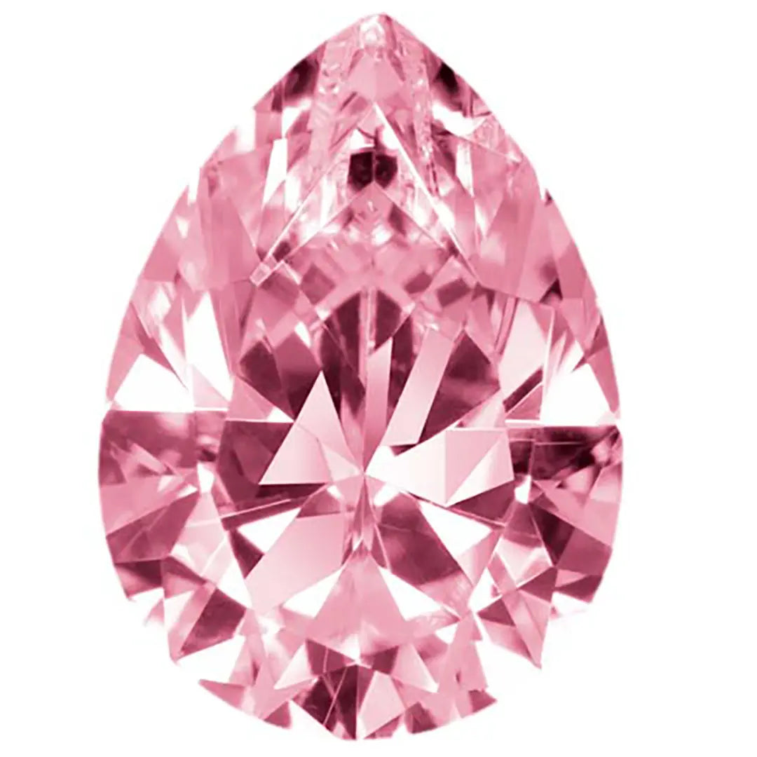Preciosa Cubic Zirconia Pear Diamond Cut Pink - Bluestreak Crystals