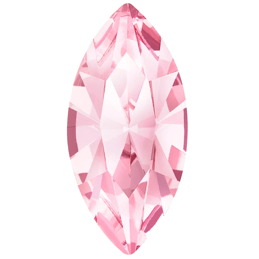 Preciosa Fancy Stones Navette Light Rose - Bluestreak Crystals
