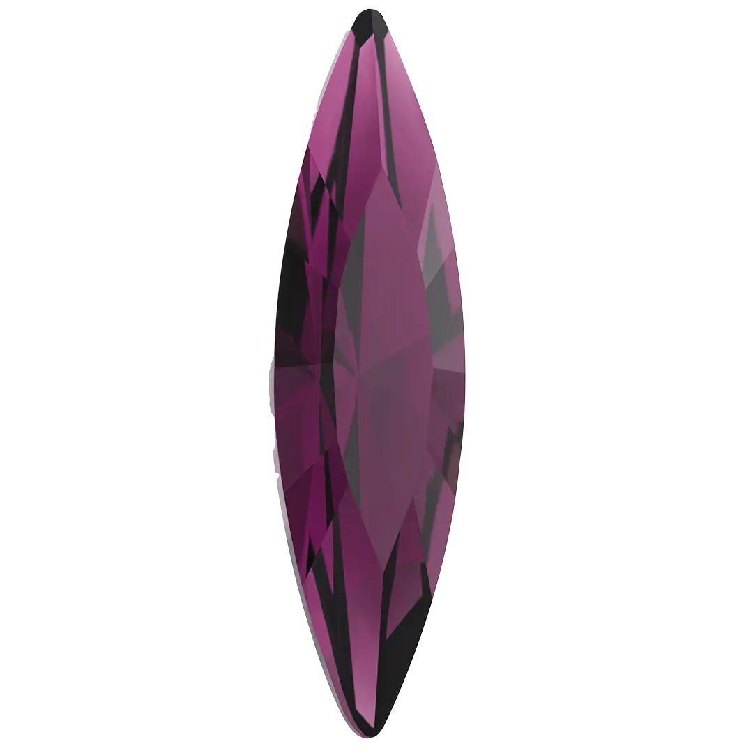 Preciosa Fancy Stones Slim Navette Amethyst - Bluestreak Crystals