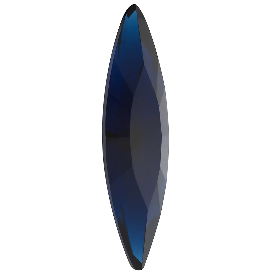 Preciosa Fancy Stones Slim Navette Dark Indigo - Bluestreak Crystals
