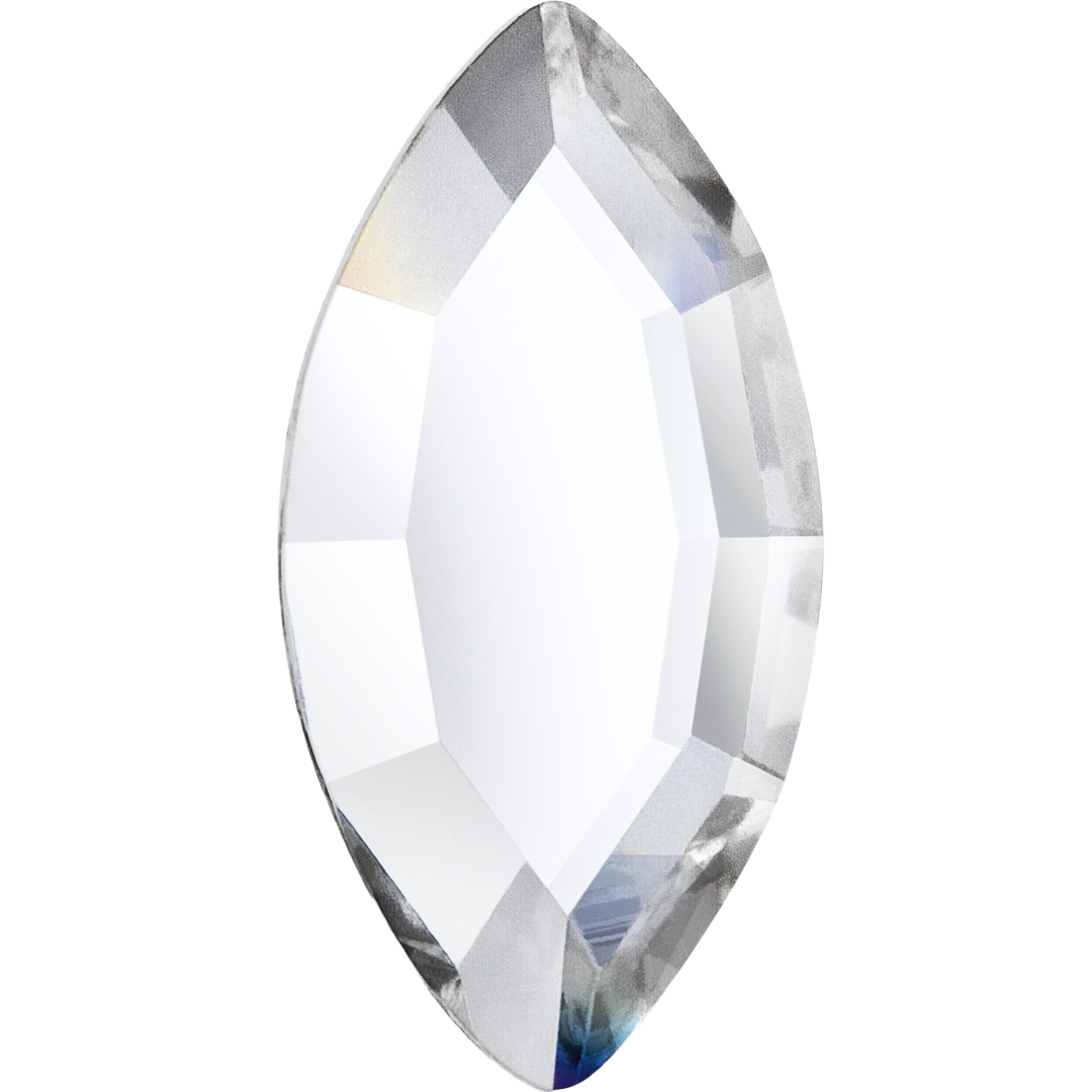 Preciosa Flat Back Crystals Non Hotfix Navette (MAXIMA) Crystal - Bluestreak Crystals