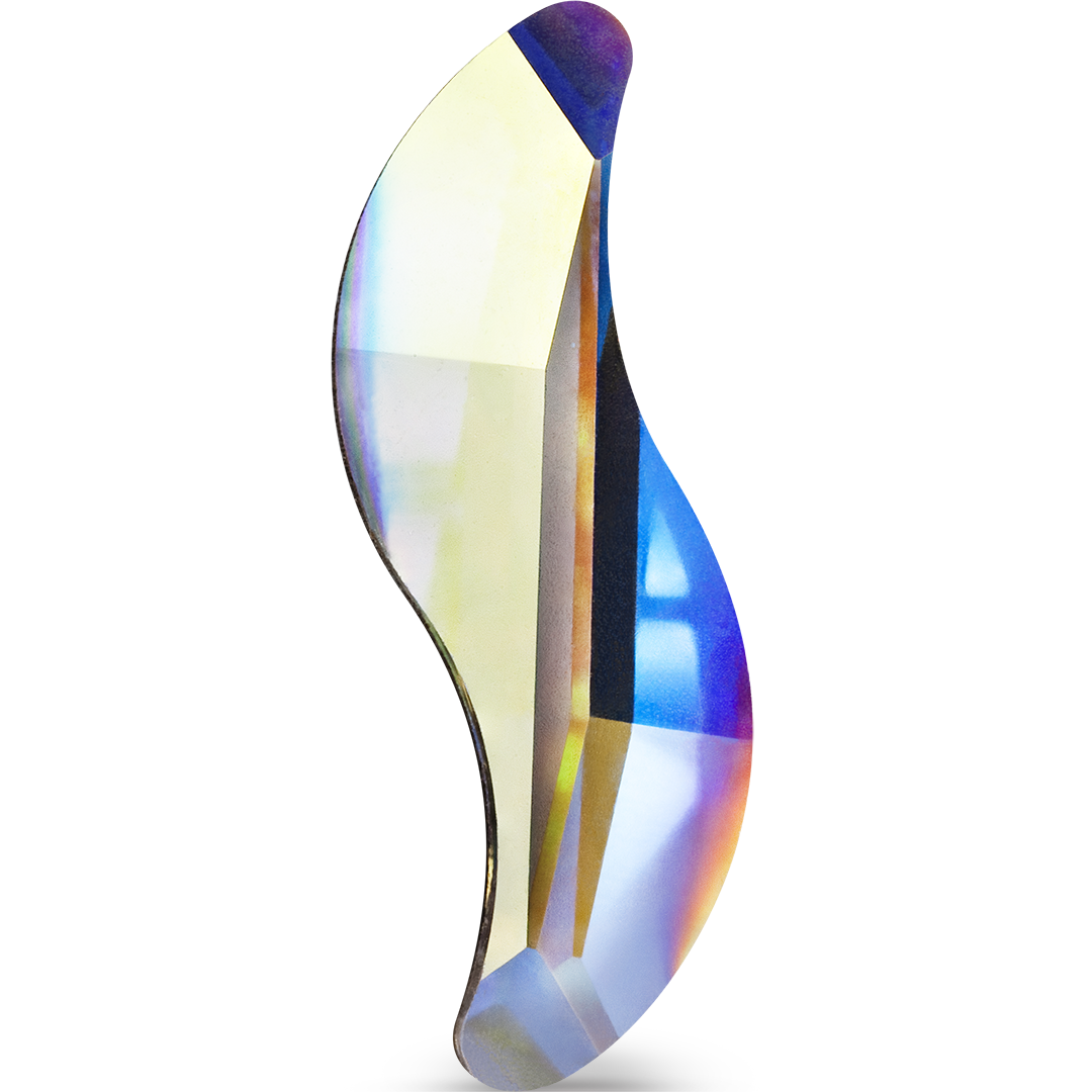 Preciosa Hotfix Flat Back Crystals Wave (MAXIMA) Crystal AB - Bluestreak Crystals