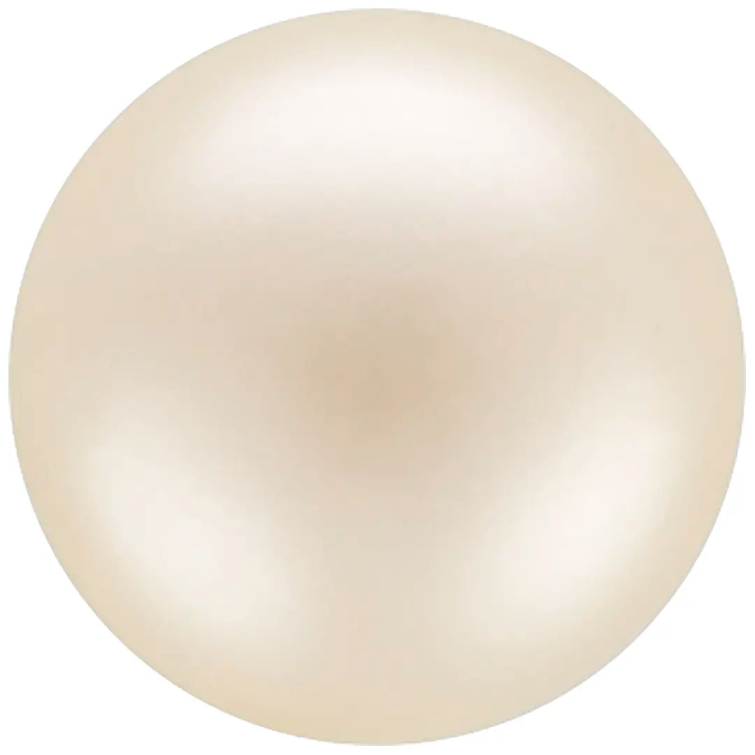 Preciosa Pearls Round (Half Drilled) Cream - Bluestreak Crystals