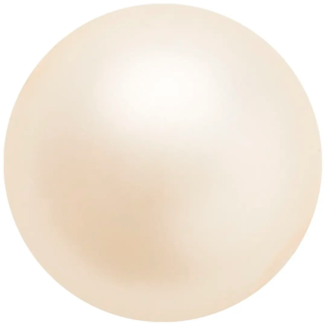 Preciosa Pearls Round (Half Drilled) Creamrose - Bluestreak Crystals