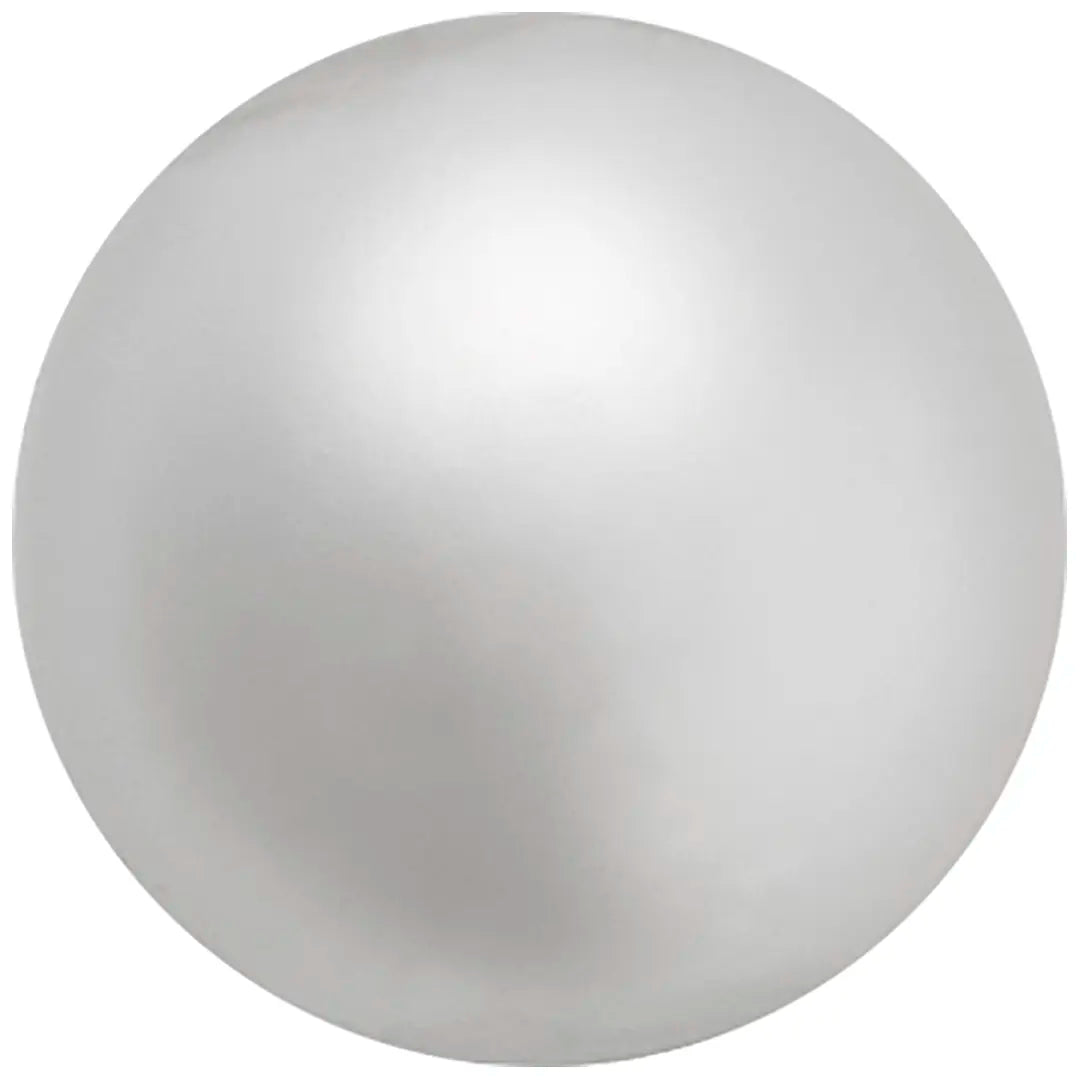 Preciosa Pearls Round (Half Drilled) Light Grey - Bluestreak Crystals