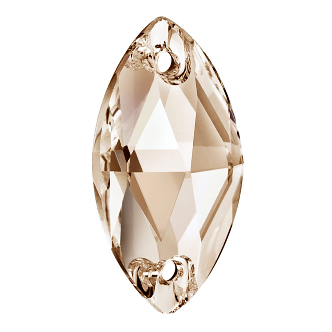 Preciosa Sew On Crystals Navette Crystal Honey - Bluestreak Crystals