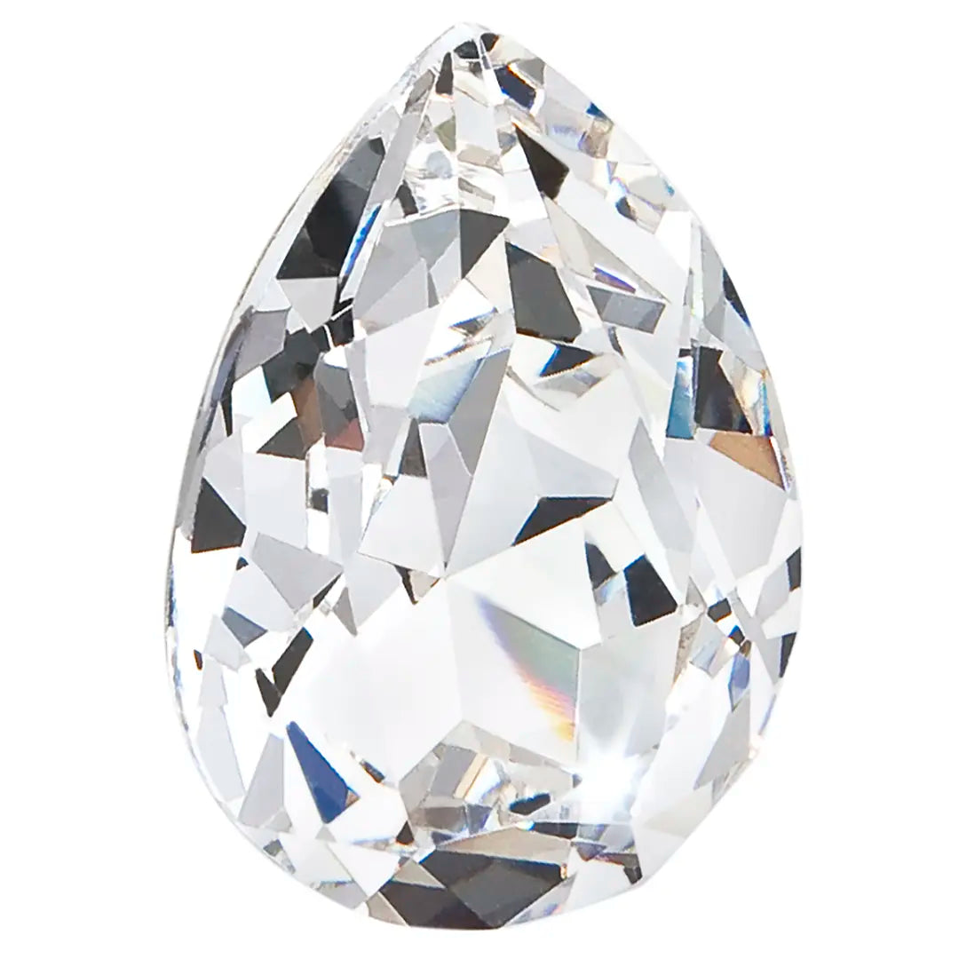 Preciosa Single Stone Setting Baroque Pear in Gold - Bluestreak Crystals