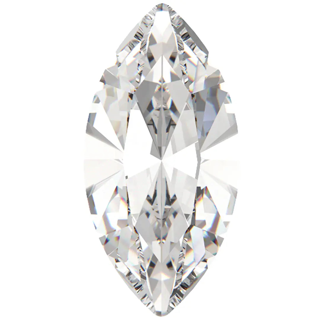 Preciosa Single Stone Setting Navette in Gold - Bluestreak Crystals