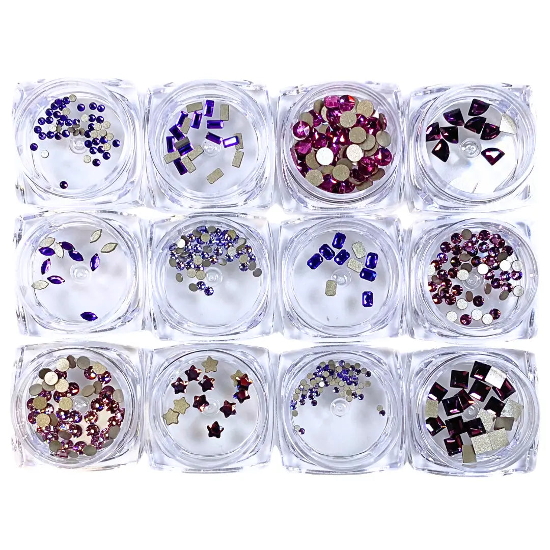 Serinity Flat Back Crystals Non Hotfix Supreme Mix Purples