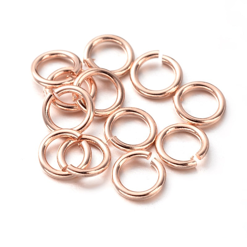 Rose Gold Plated Open Round Jump Rings - Bluestreak Crystals