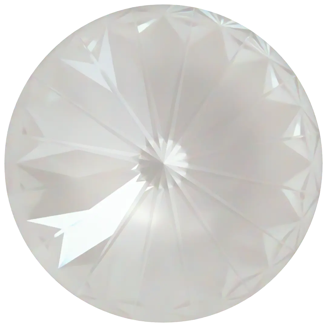 Swarovski Chatons Round Stones Rivoli (1122) Crystal Electric White Ignite UNFOILED - Bluestreak Crystals