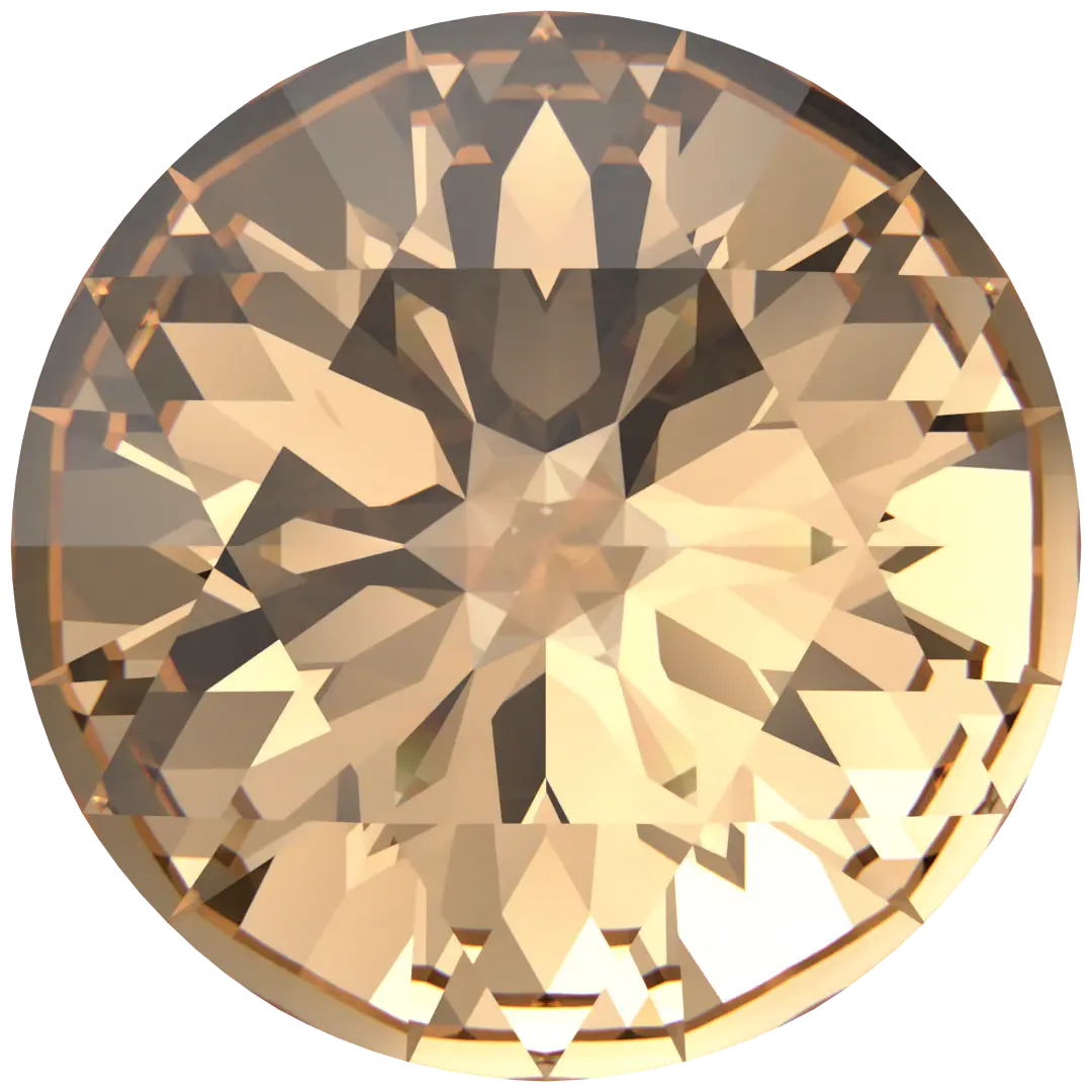 Serinity Chatons Round Stones Rose Cut (1401) Light Colorado Topaz Ignite UNFOILED - Bluestreak Crystals