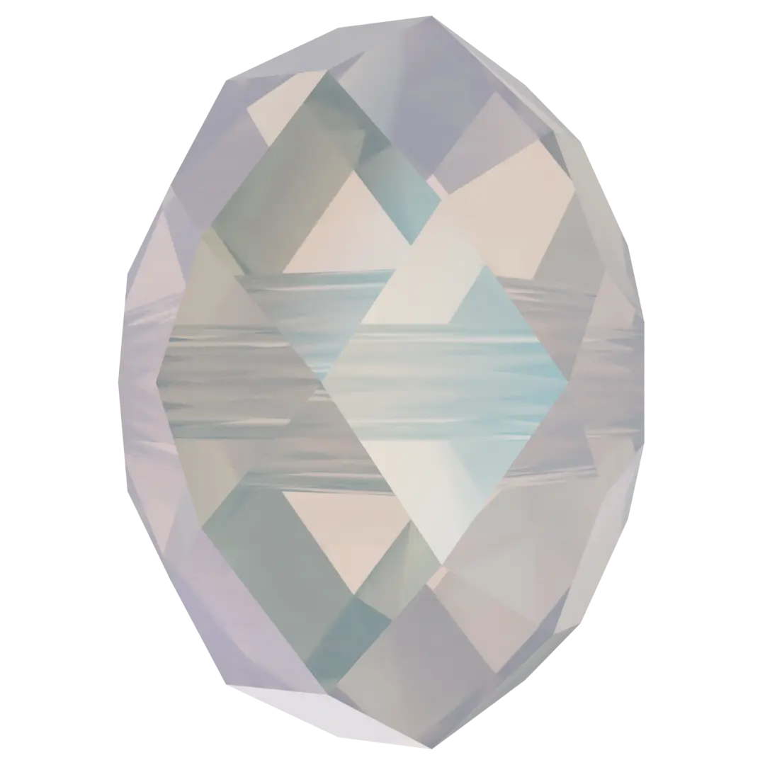 Serinity Crystal Beads Briolette (5040) White Opal Shimmer 2X - Bluestreak Crystals
