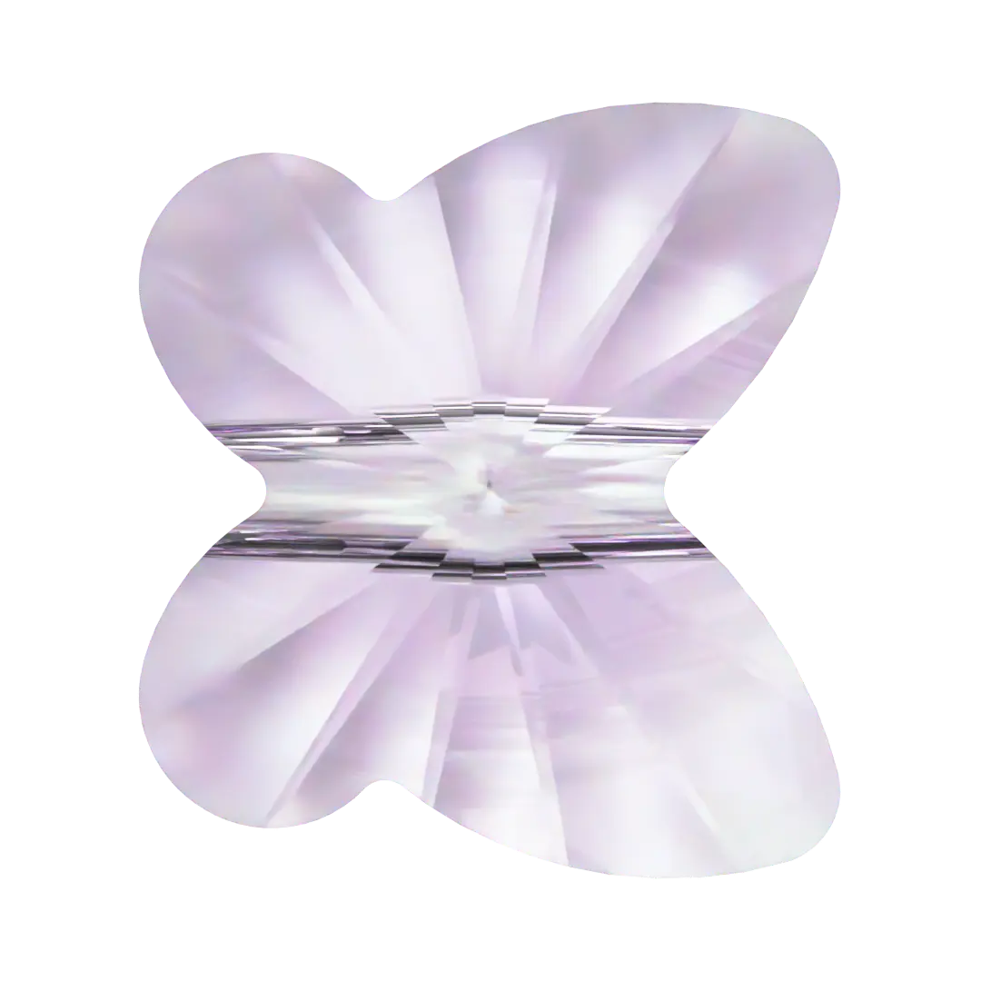 Serinity Crystal Beads Butterfly (5754) Violet - Bluestreak Crystals