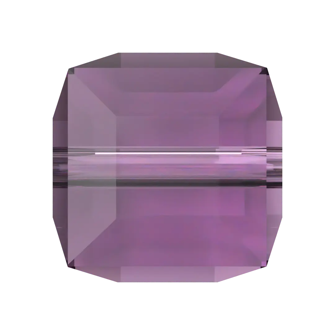Serinity Crystal Beads Cube (5601) Amethyst - Bluestreak Crystals