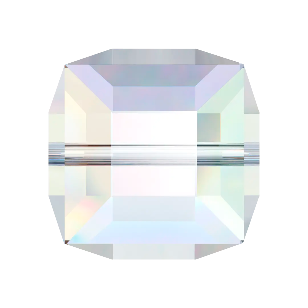 Serinity Crystal Beads Cube (5601) Crystal AB B - Bluestreak Crystals