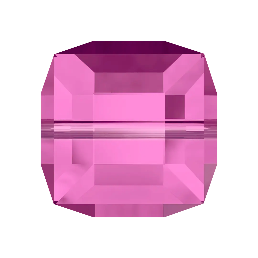 Serinity Crystal Beads Cube (5601) Fuchsia - Bluestreak Crystals