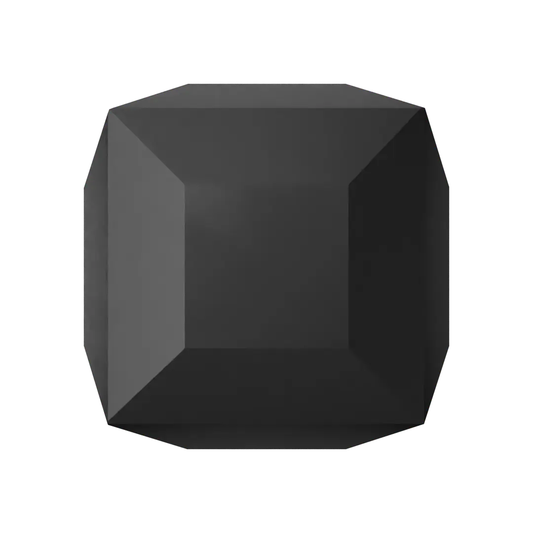 Serinity Crystal Beads Cube (5601) Jet - Bluestreak Crystals