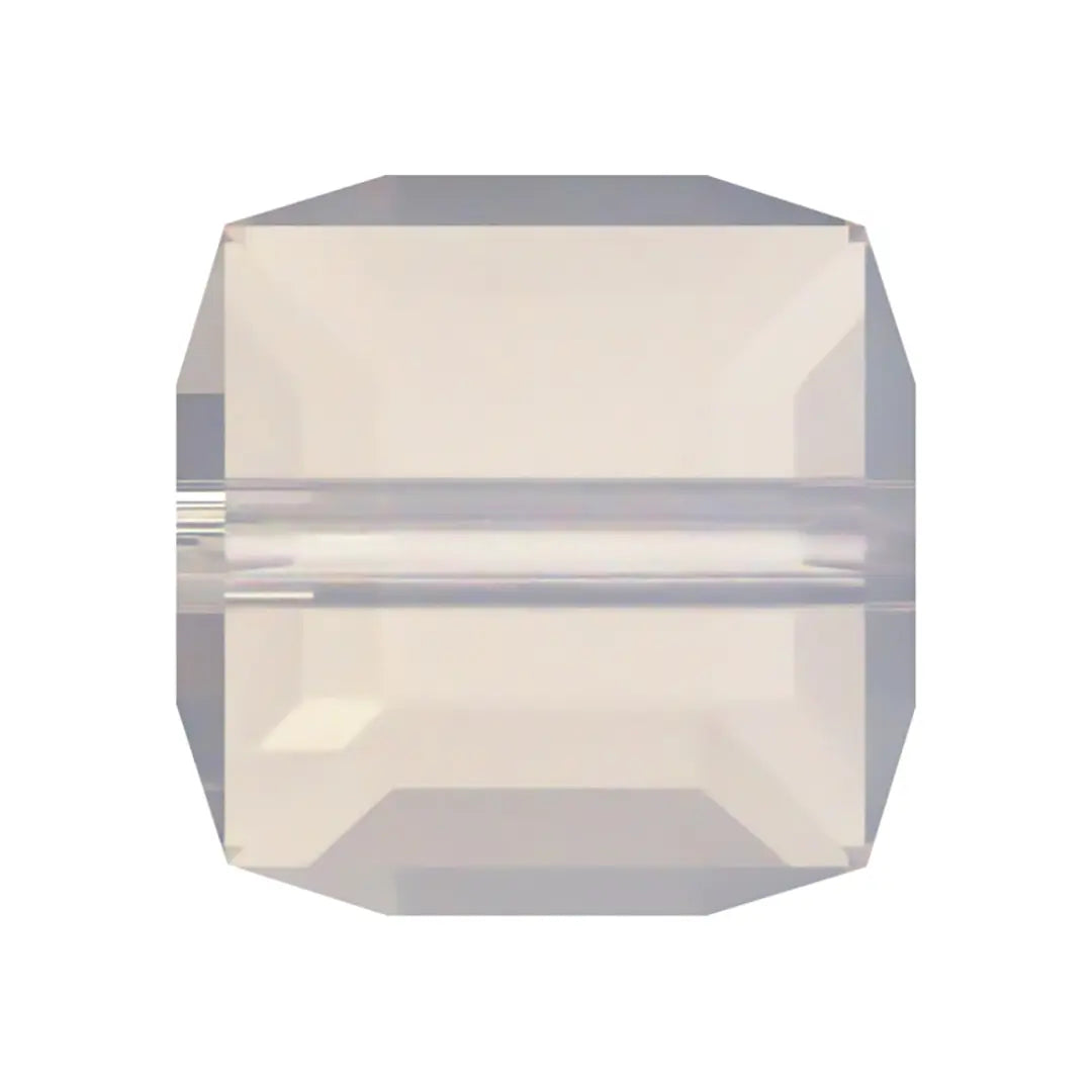 Serinity Crystal Beads Cube (5601) White Opal - Bluestreak Crystals