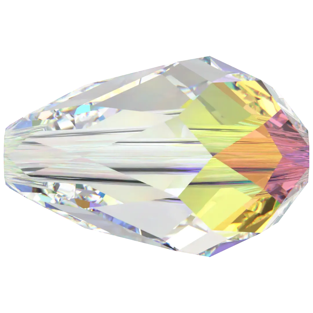 Serinity Crystal Beads Drop (5500) Crystal AB - Bluestreak Crystals