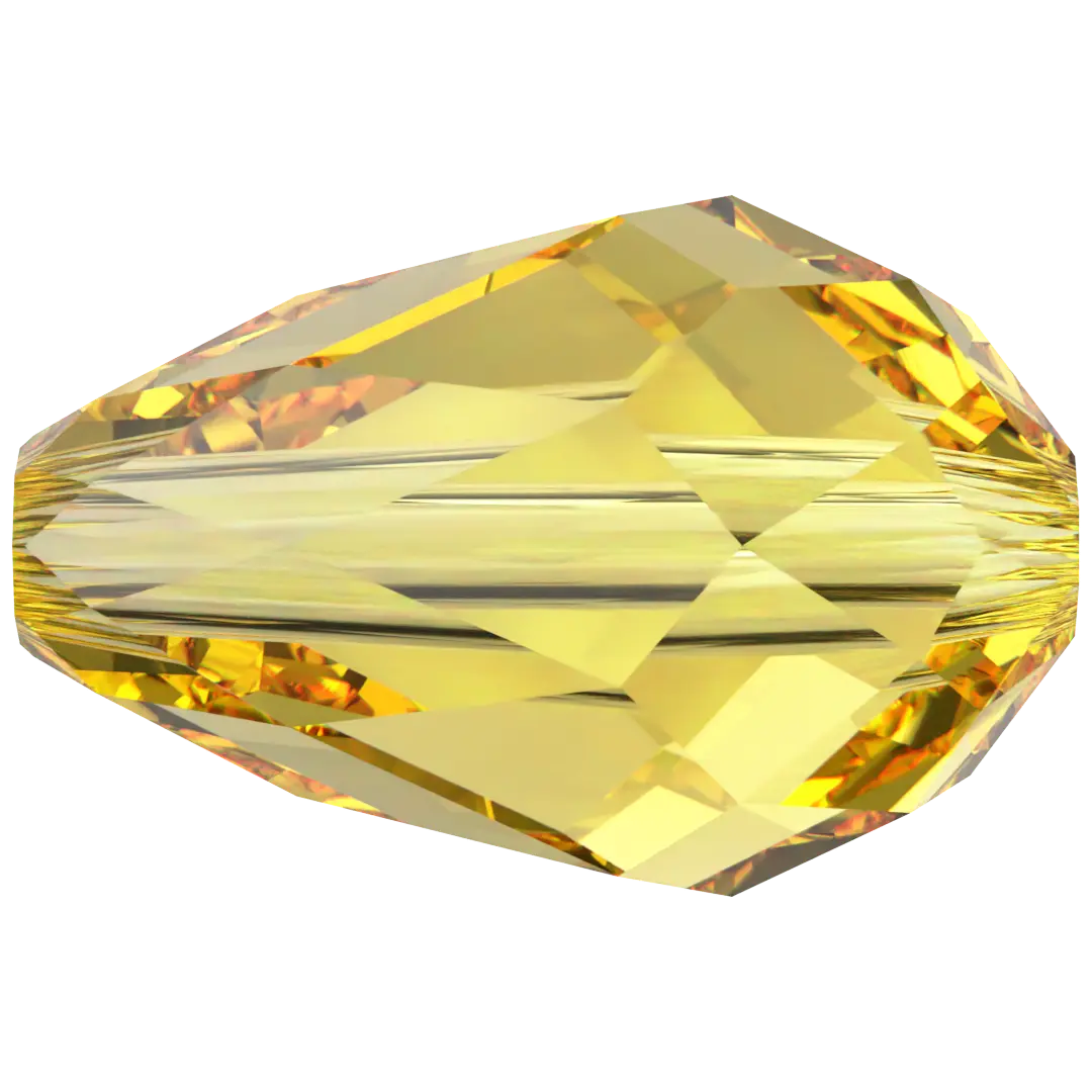Serinity Crystal Beads Drop (5500) Light Topaz - Bluestreak Crystals