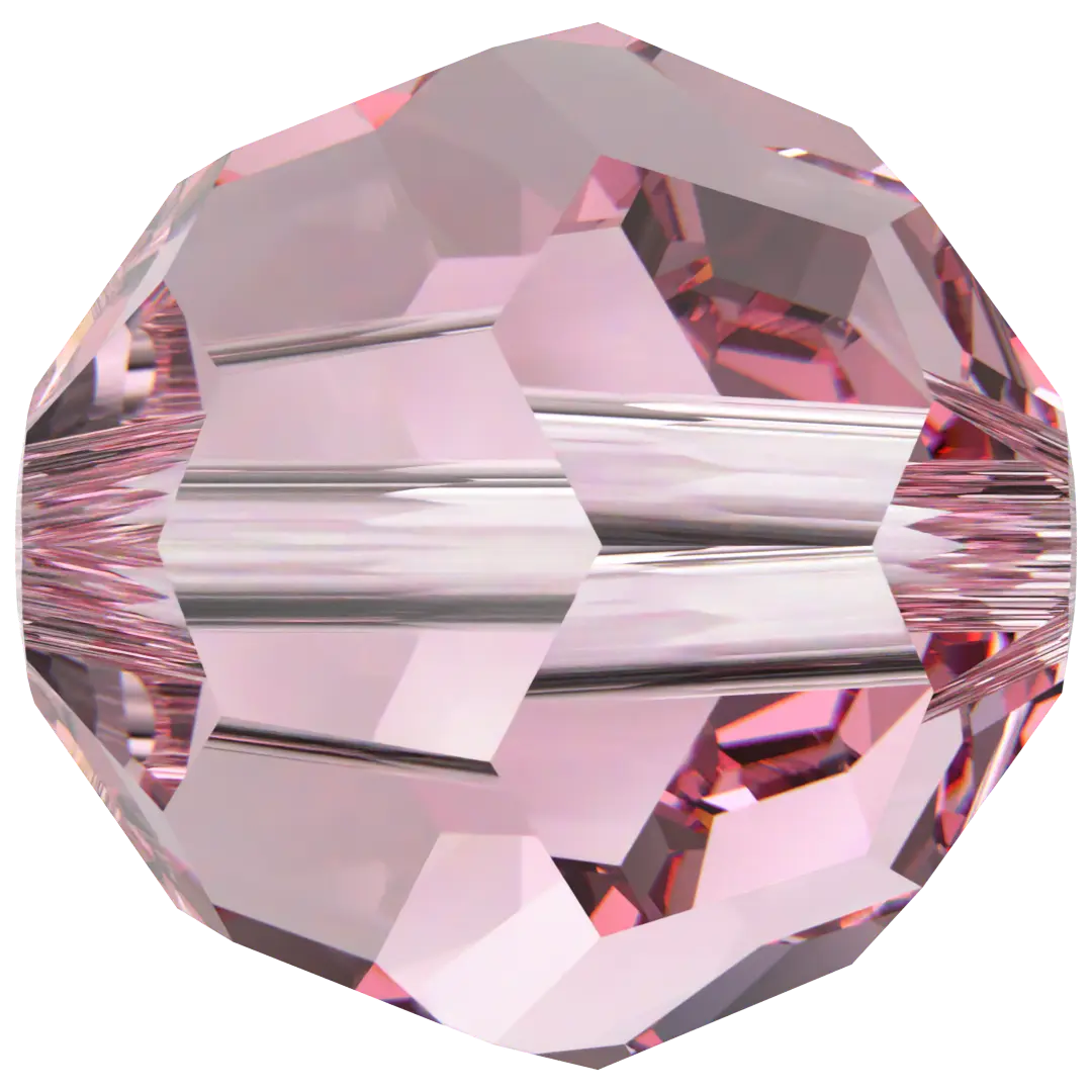 Serinity Crystal Beads Round (5000) Light Rose - Bluestreak Crystals