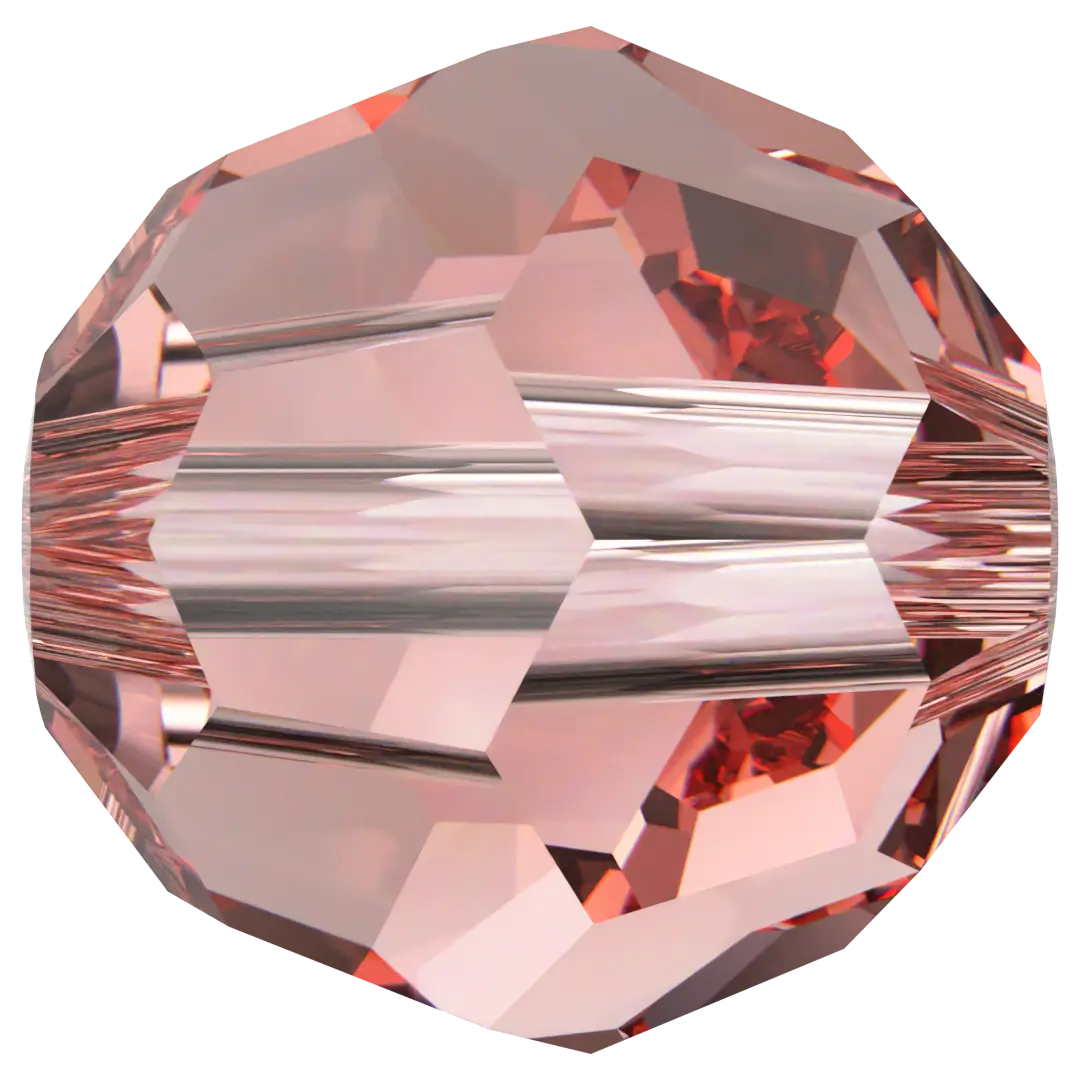 Serinity Crystal Beads Round (5000) Rose Peach - Bluestreak Crystals