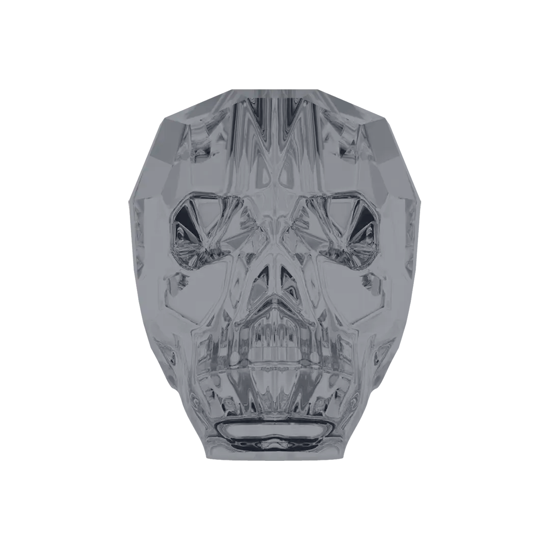 Swarovski Crystal Beads Skull (5750) Crystal Silver Night - Bluestreak Crystals