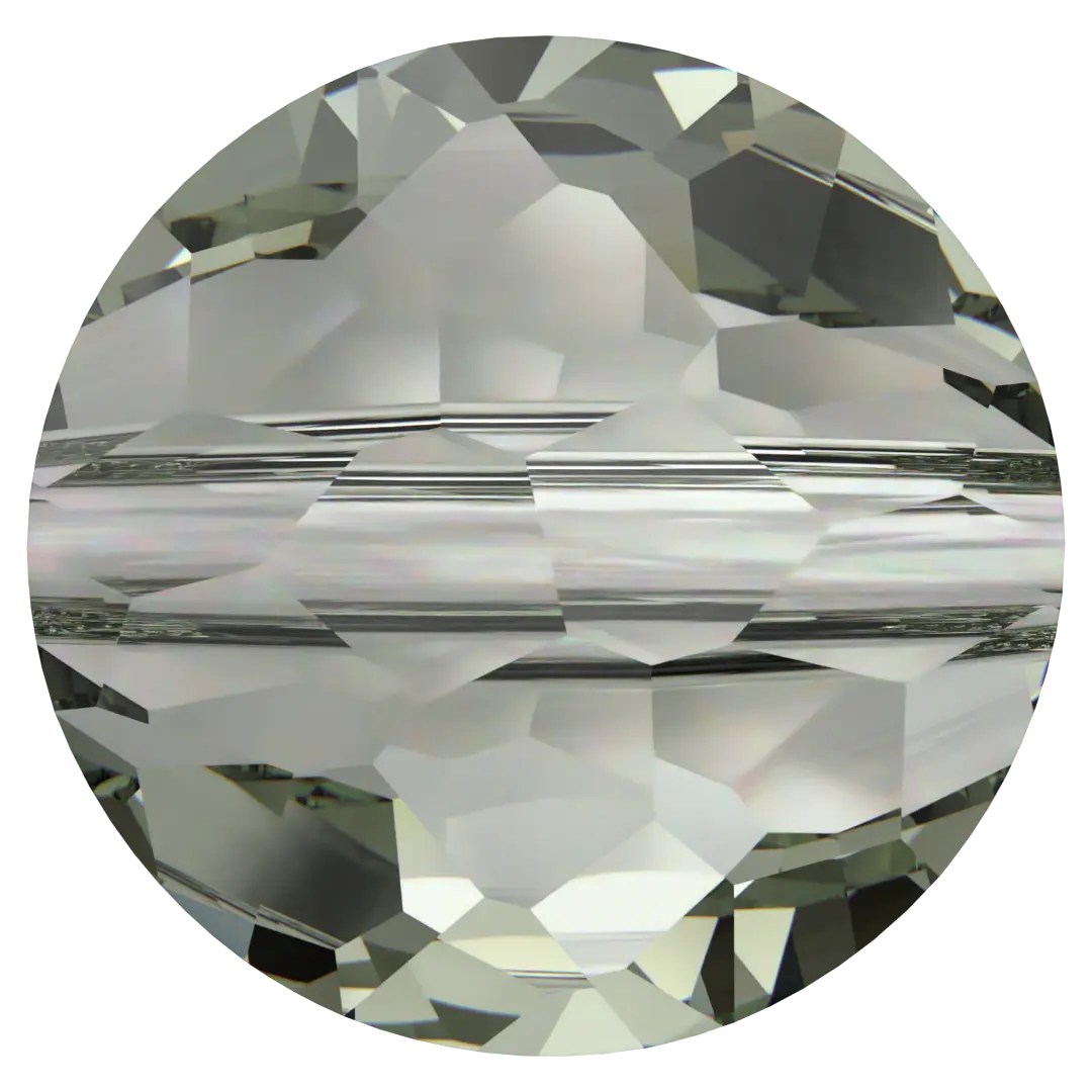 Serinity Crystal Beads Thin Round (5034) Black Diamond - Bluestreak Crystals