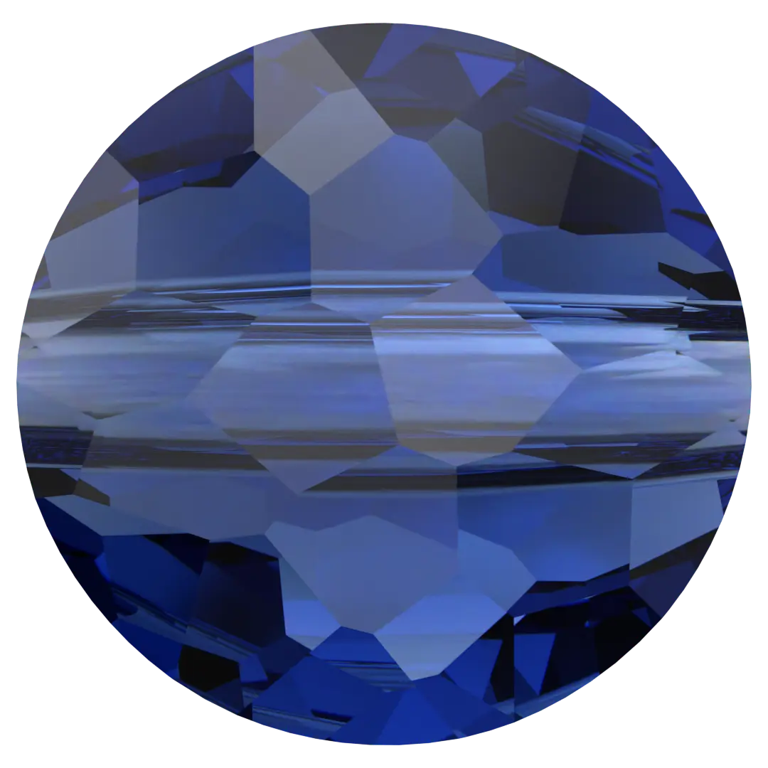 Serinity Crystal Beads Thin Round (5034) Dark Sapphire - Bluestreak Crystals