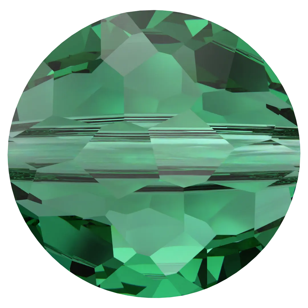 Serinity Crystal Beads Thin Round (5034) Majestic Green - Bluestreak Crystals