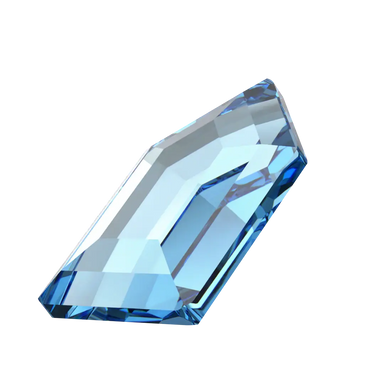 Serinity Flat Back Crystals Non Hotfix Large Pentagon (2774) Aquamarine - Bluestreak Crystals