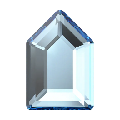 Serinity Flat Back Crystals Non Hotfix Large Pentagon (2774) Aquamarine - Bluestreak Crystals