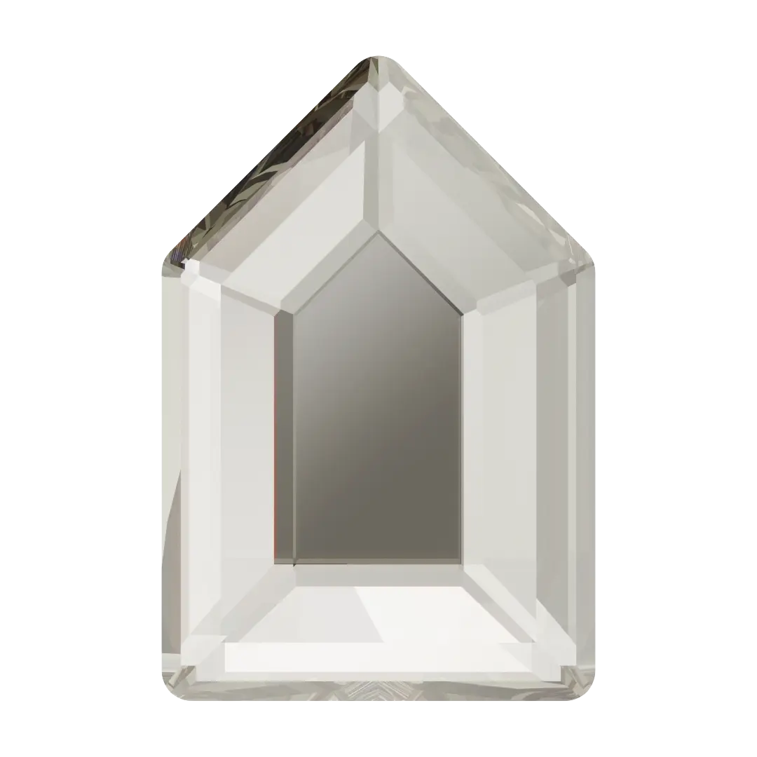 Serinity Flat Back Crystals Non Hotfix Large Pentagon (2774) Crystal Silver Shade - Bluestreak Crystals