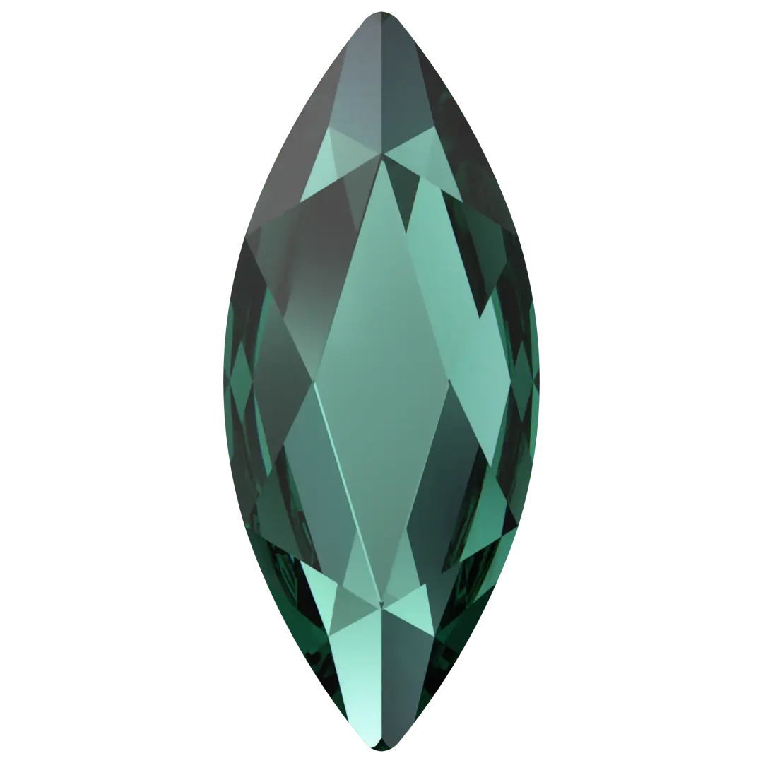 Serinity Flat Back Crystals Non Hotfix Marquise (2201) Emerald - Bluestreak Crystals