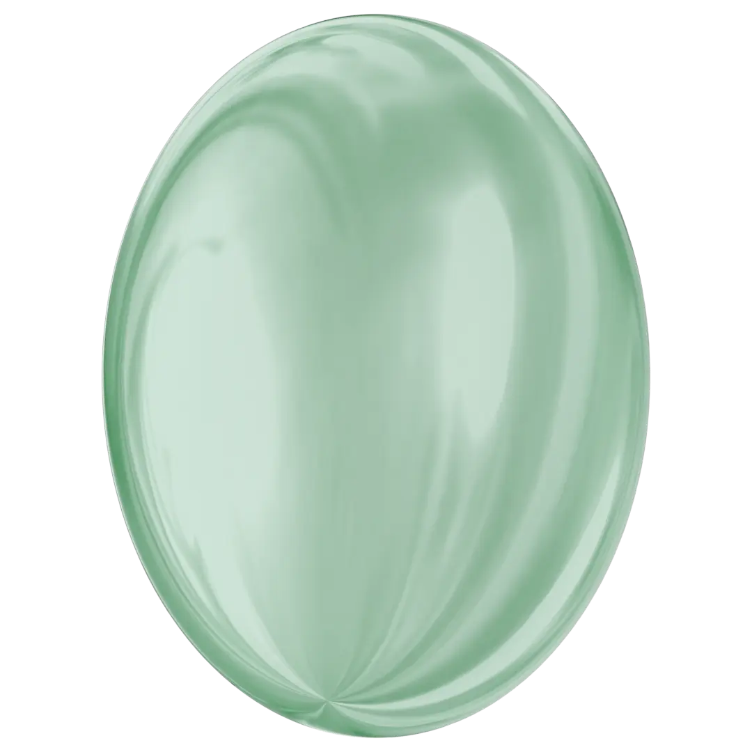 Serinity Flat Back Crystals Non Hotfix Oval Cabochon (2196/4) Crystal Mint Green - Bluestreak Crystals