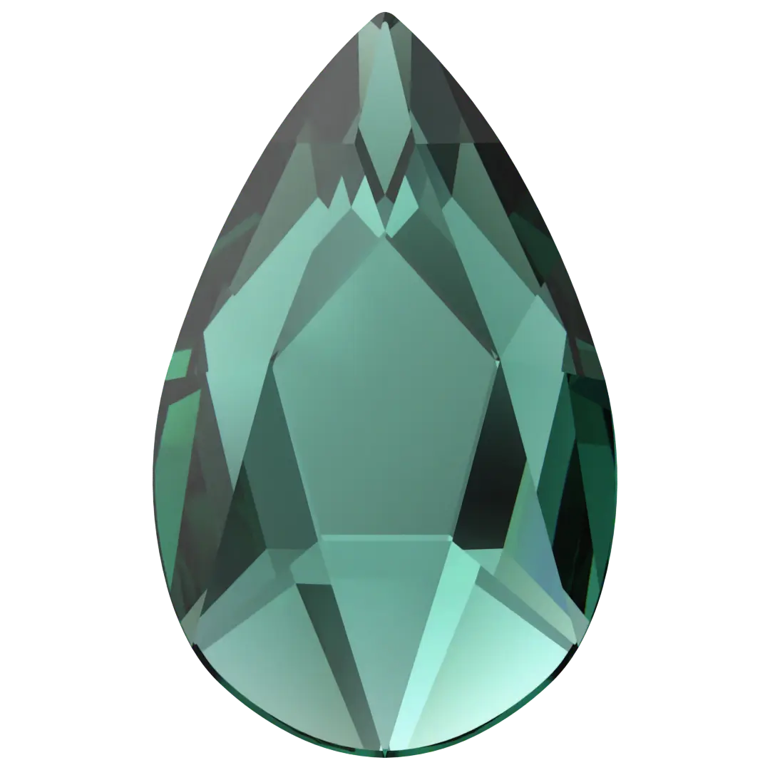 Serinity Flat Back Crystals Non Hotfix Pear (2303) Emerald - Bluestreak Crystals