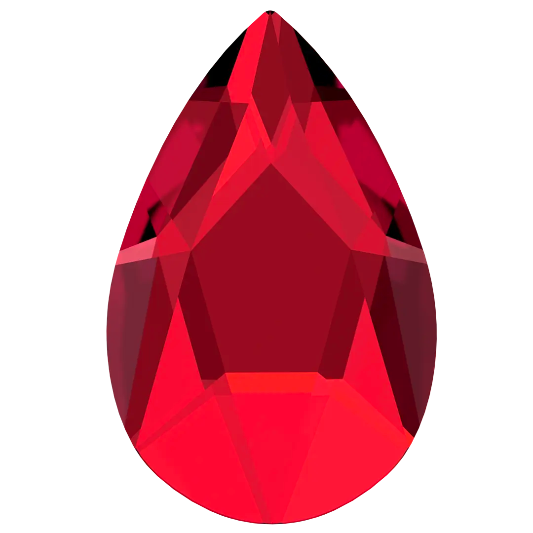 Serinity Flat Back Crystals Non Hotfix Pear (2303) Scarlet - Bluestreak Crystals