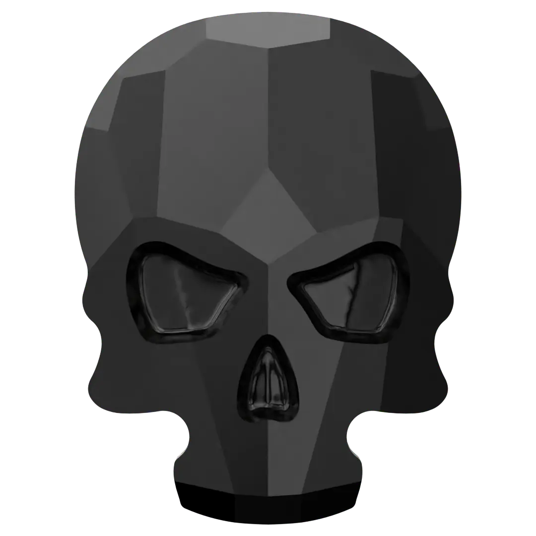 Serinity Flat Back Crystals Non Hotfix Skull (2856) Jet UNFOILED - Bluestreak Crystals