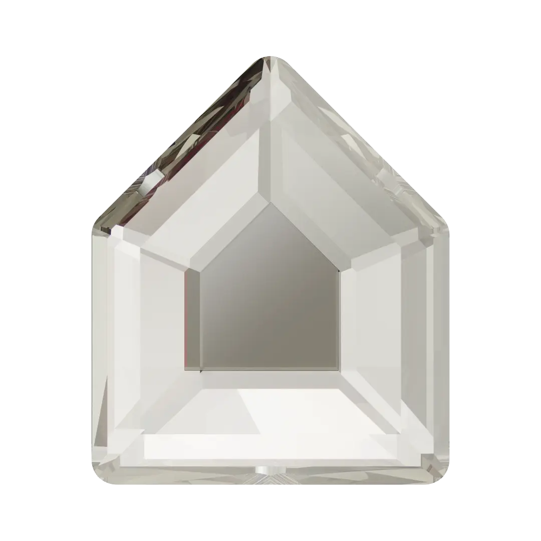 Serinity Flat Back Crystals Non Hotfix Small Pentagon (2775) Crystal Silver Shade - Bluestreak Crystals