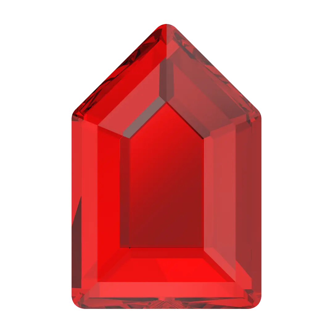 Serinity Hotfix Flat Back Crystals Large Pentagon (2774) Light Siam - Bluestreak Crystals