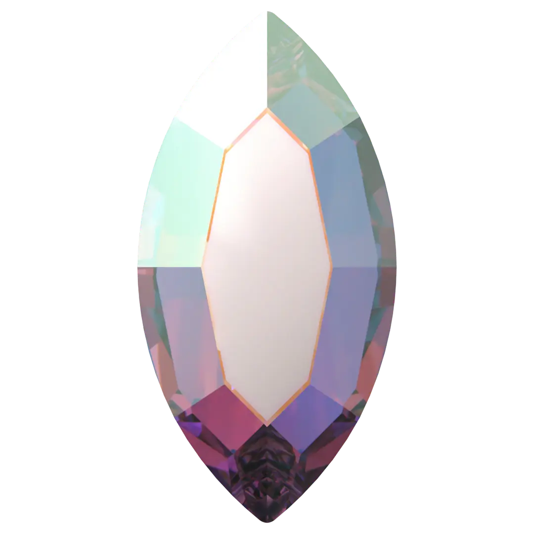 Serinity Flat Back Crystals Non Hotfix Navette (2200) Crystal AB - Bluestreak Crystals
