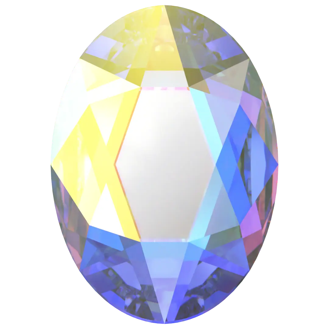 Serinity Flat Back Crystals Non Hotfix Oval (2603) Crystal AB - Bluestreak Crystals