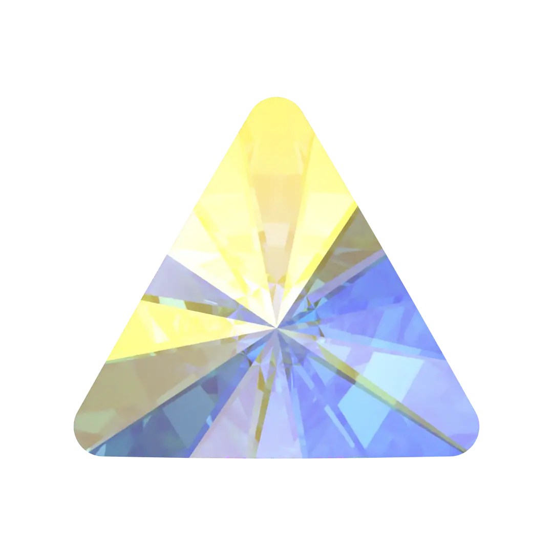 Serinity Hotfix Flat Back Crystals Rivoli Triangle (2716) Crystal AB - Bluestreak Crystals